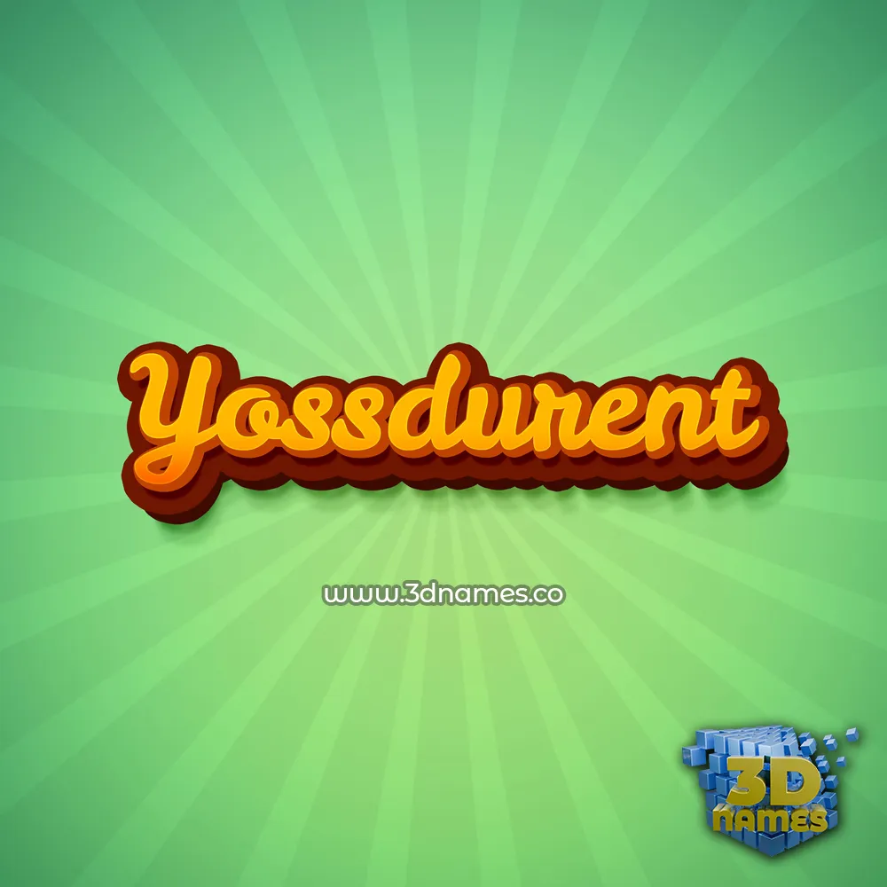 yossdurent in Green Rays style - 3D name wallpaper