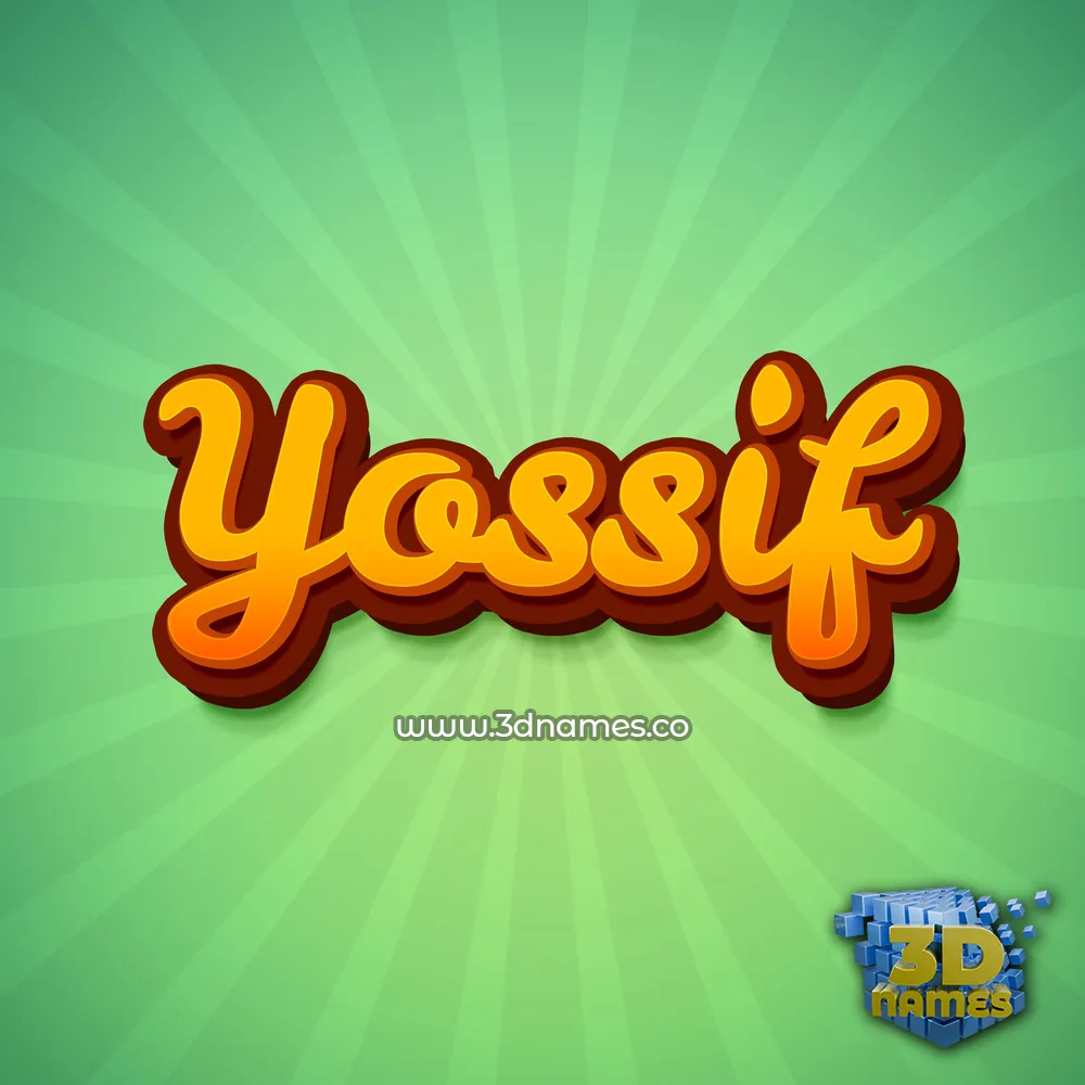 yossif in Green Rays style - 3D name wallpaper
