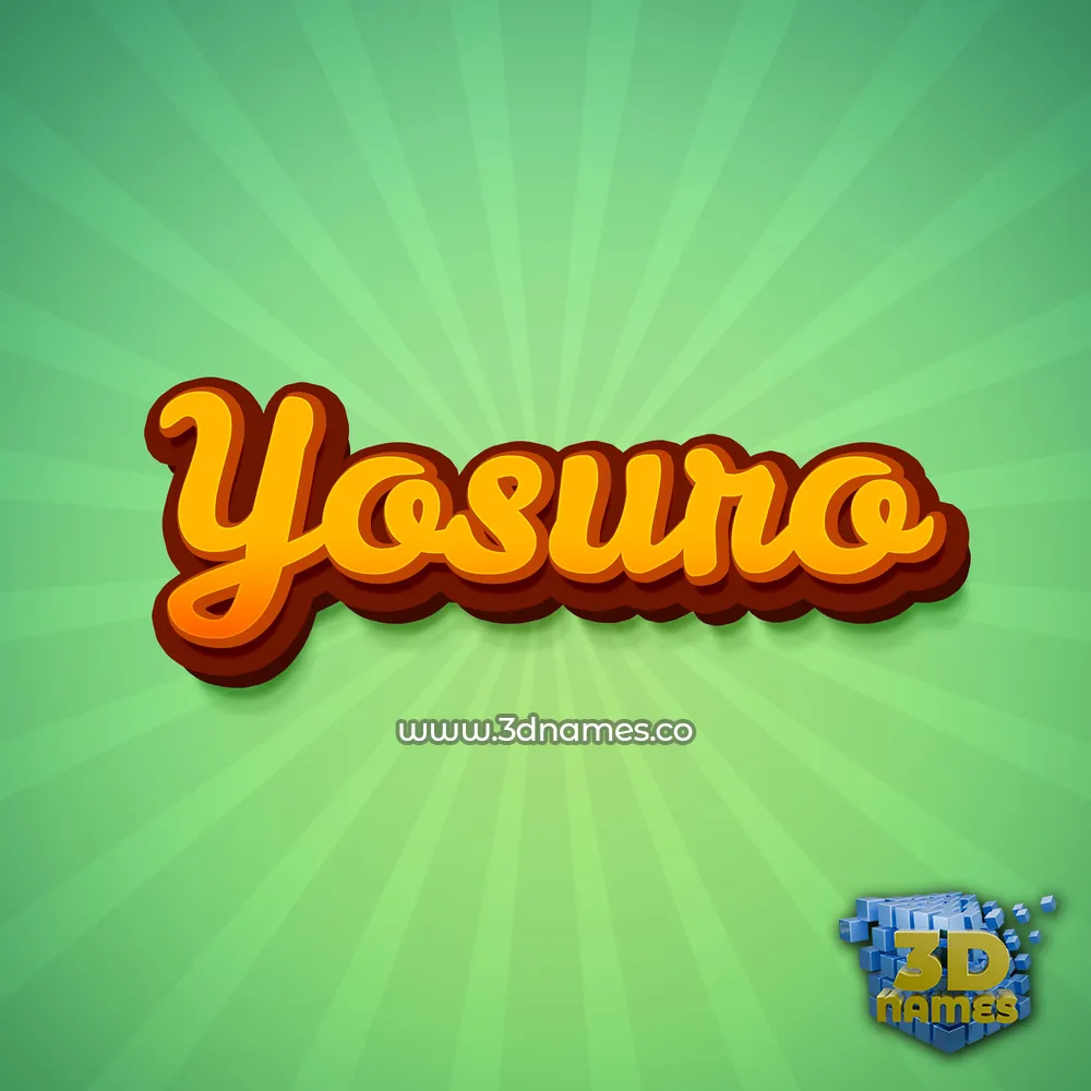 yosuro in Green Rays style - 3D name wallpaper