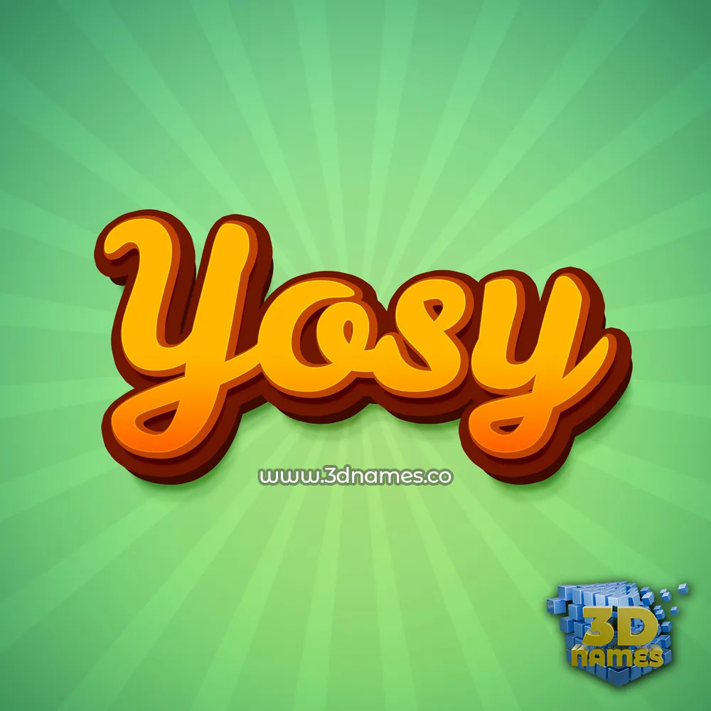 yosy in Green Rays style - 3D name wallpaper
