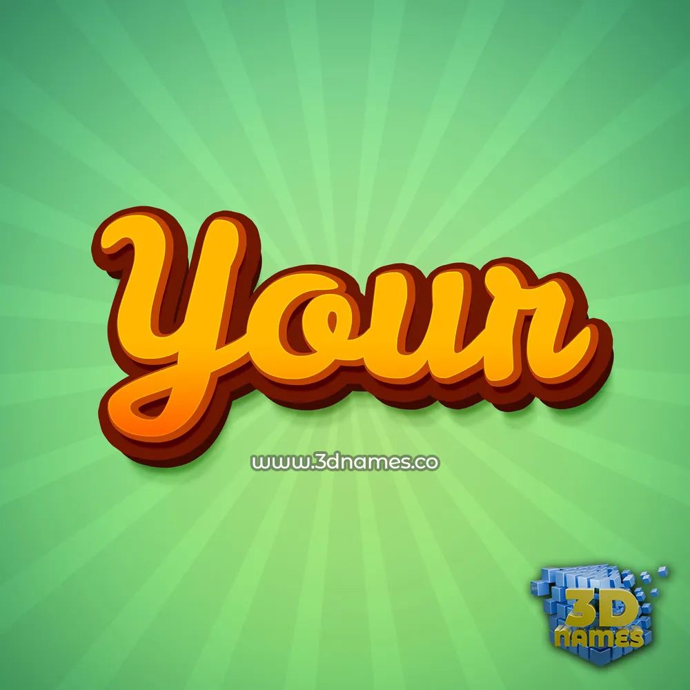 your in Green Rays style - 3D name wallpaper