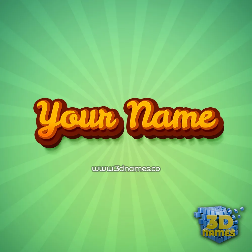 your name in Green Rays style - 3D name wallpaper