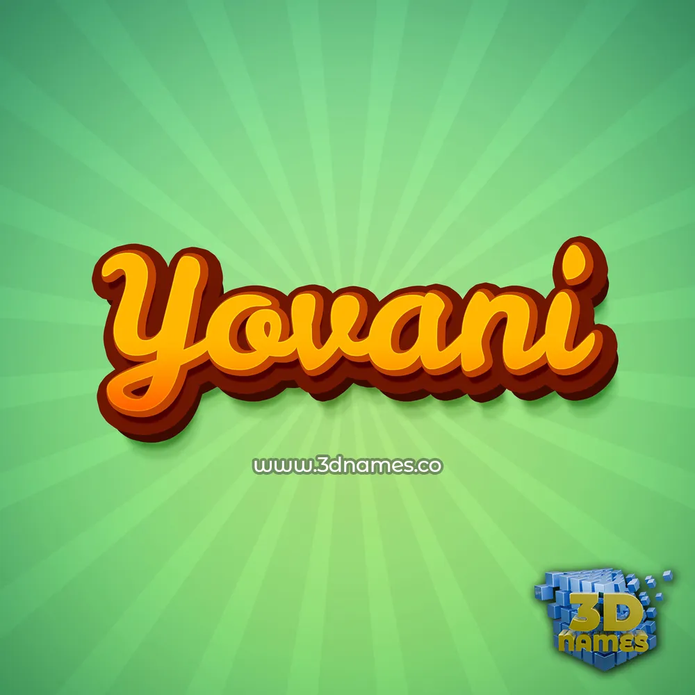 yovani in Green Rays style - 3D name wallpaper