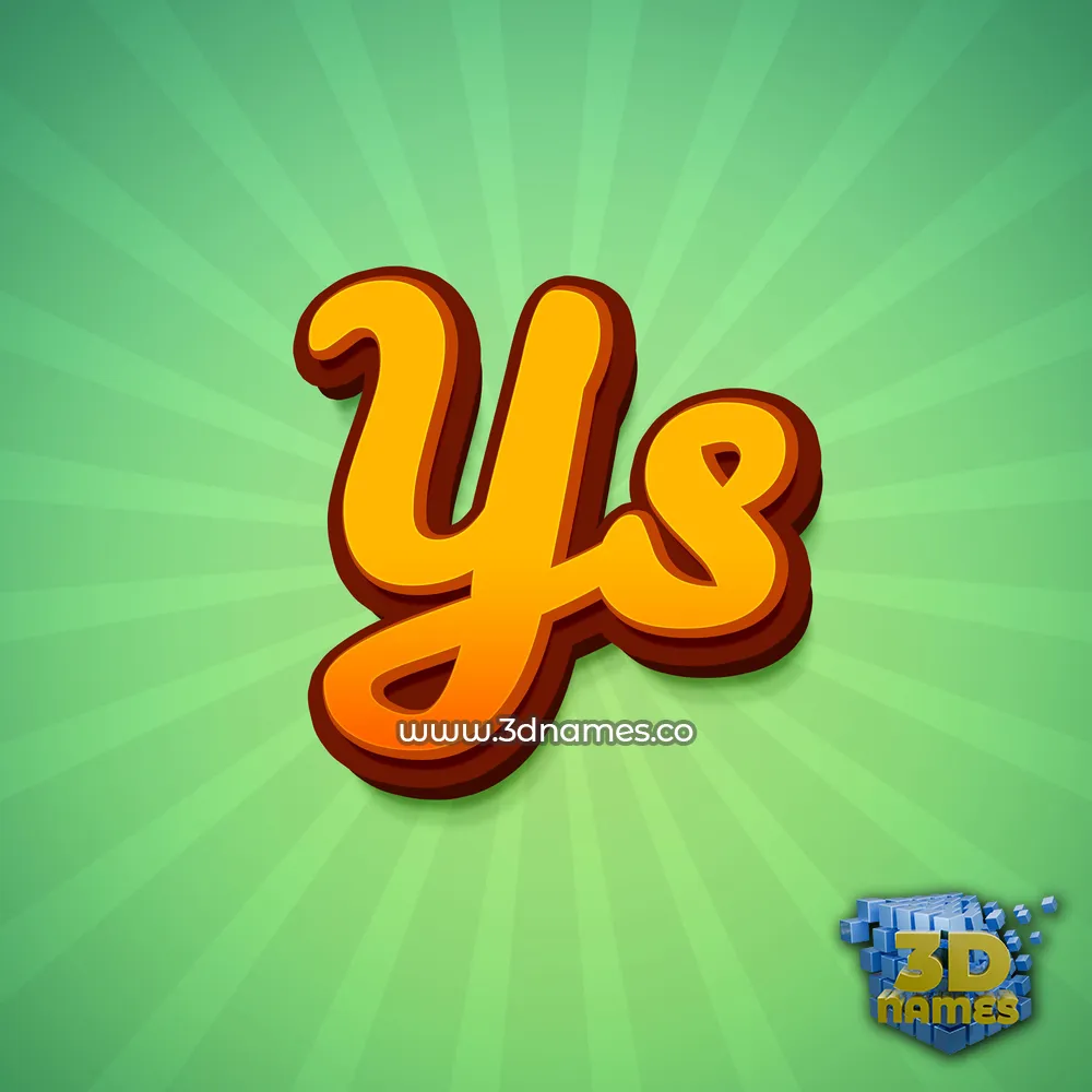 ys in Green Rays style - 3D name wallpaper
