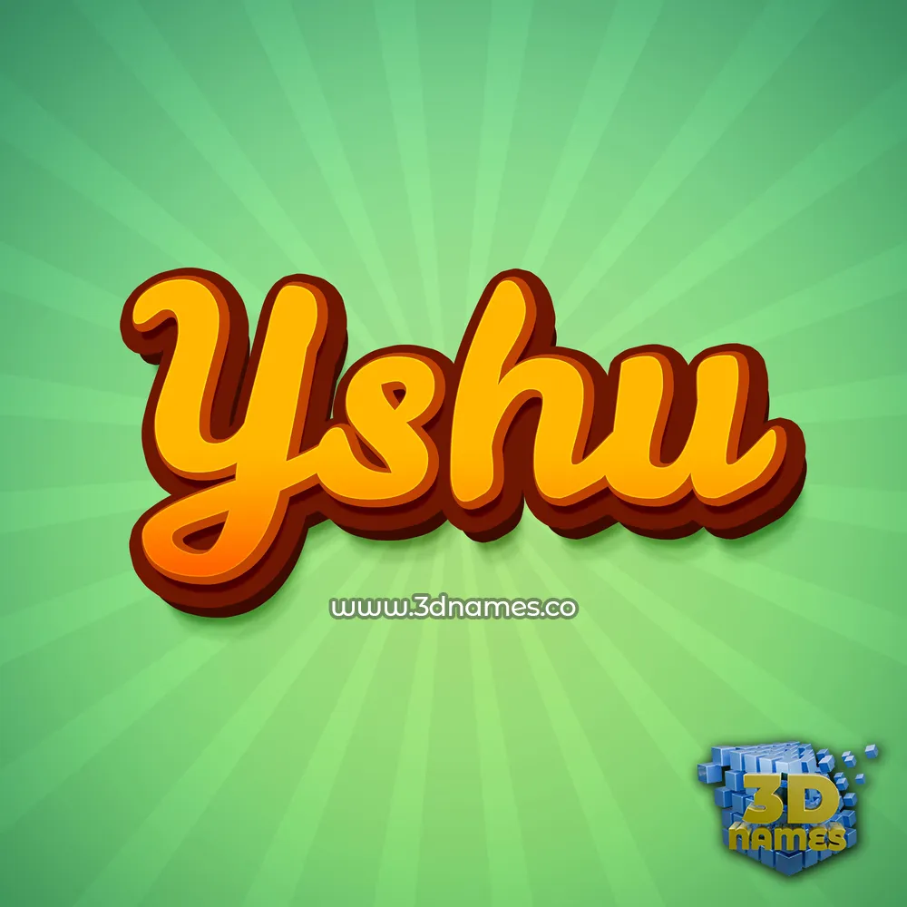 yshu in Green Rays style - 3D name wallpaper