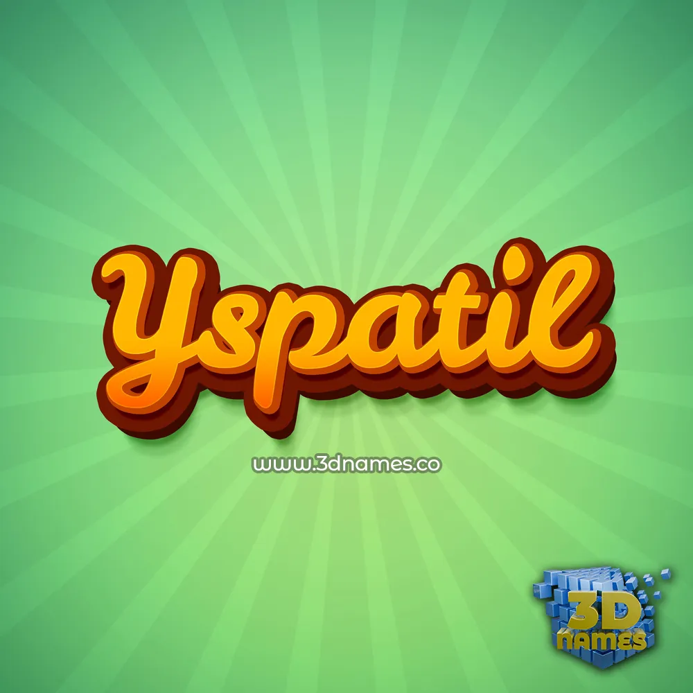 yspatil in Green Rays style - 3D name wallpaper