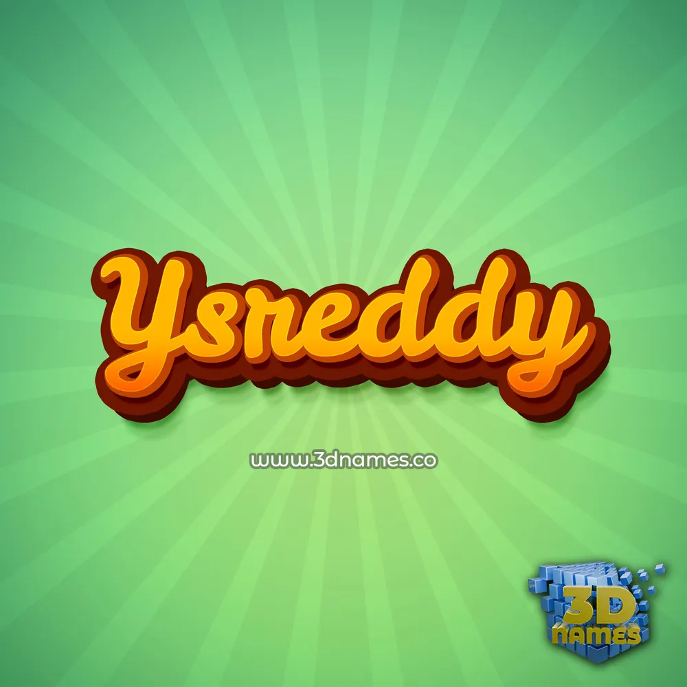 ysreddy in Green Rays style - 3D name wallpaper