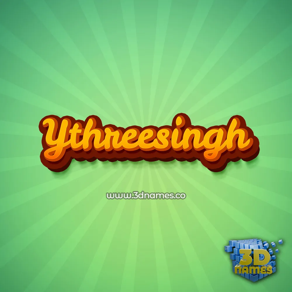 ythreesingh in Green Rays style - 3D name wallpaper