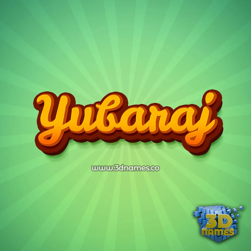 yubaraj in Green Rays style - 3D name wallpaper