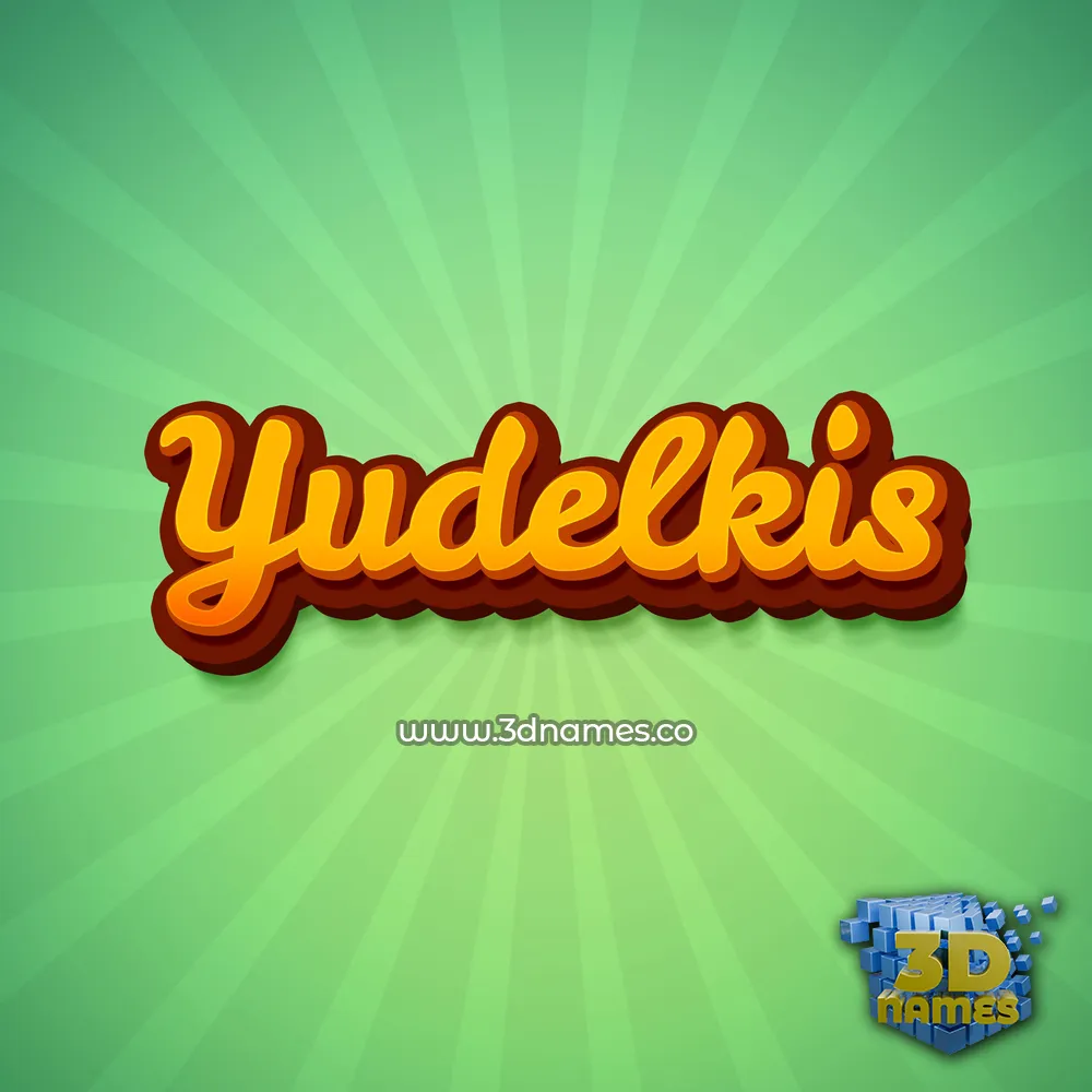 yudelkis in Green Rays style - 3D name wallpaper
