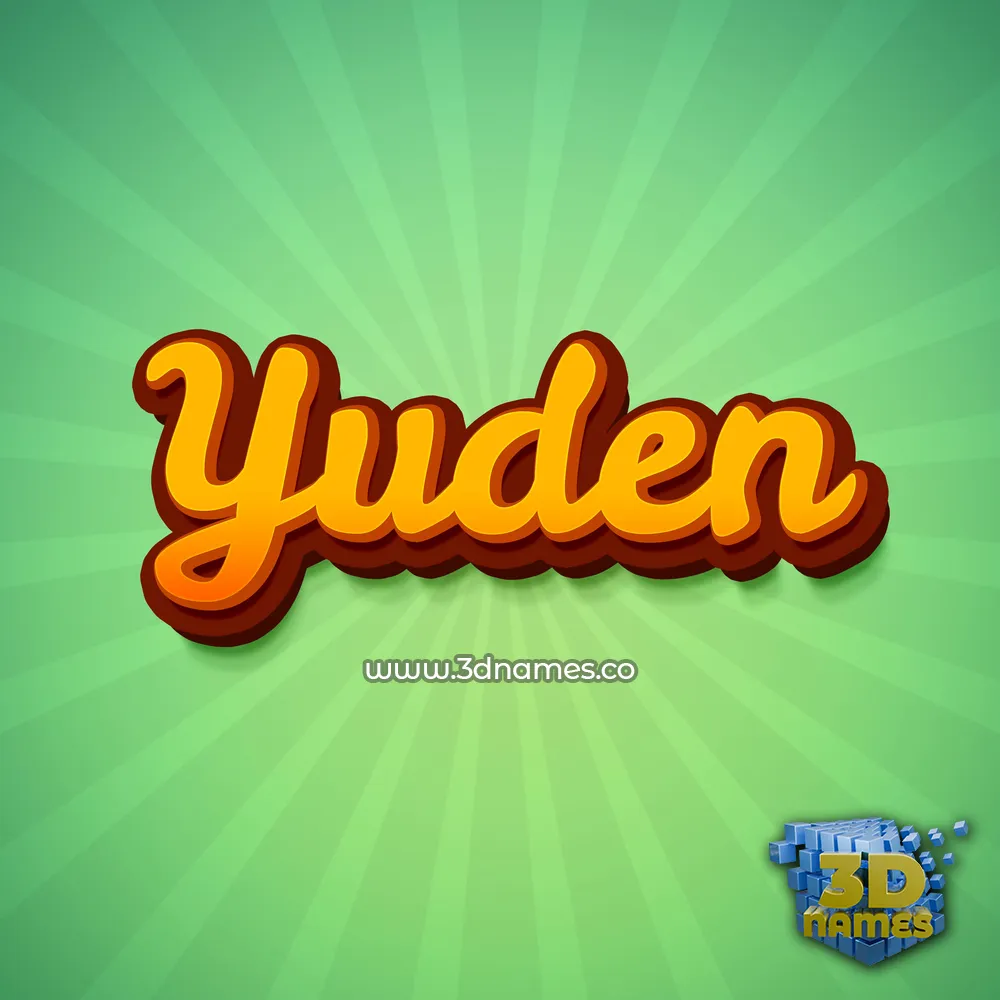 yuden in Green Rays style - 3D name wallpaper