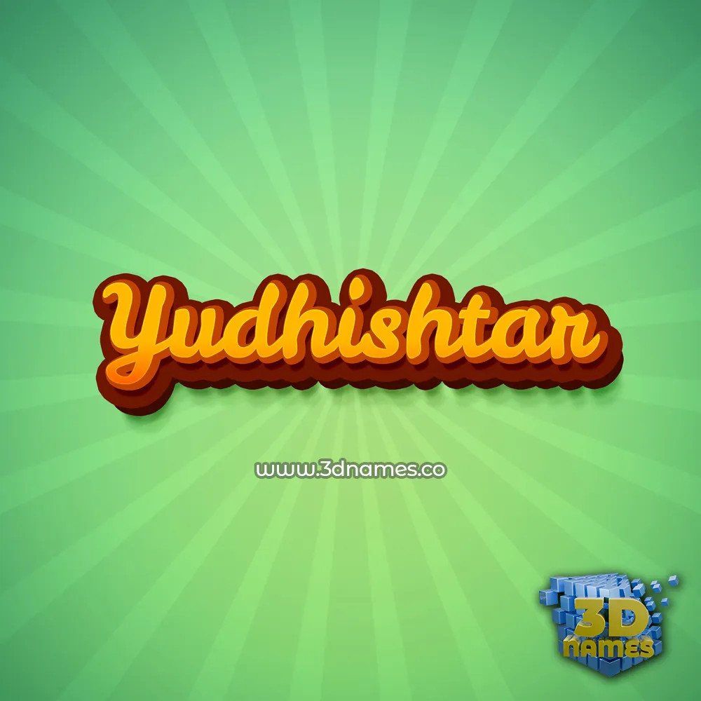 yudhishtar in Green Rays style - 3D name wallpaper