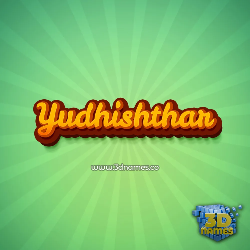 yudhishthar in Green Rays style - 3D name wallpaper
