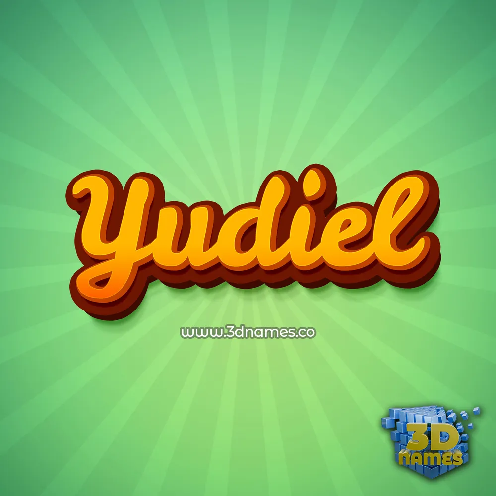 yudiel in Green Rays style - 3D name wallpaper