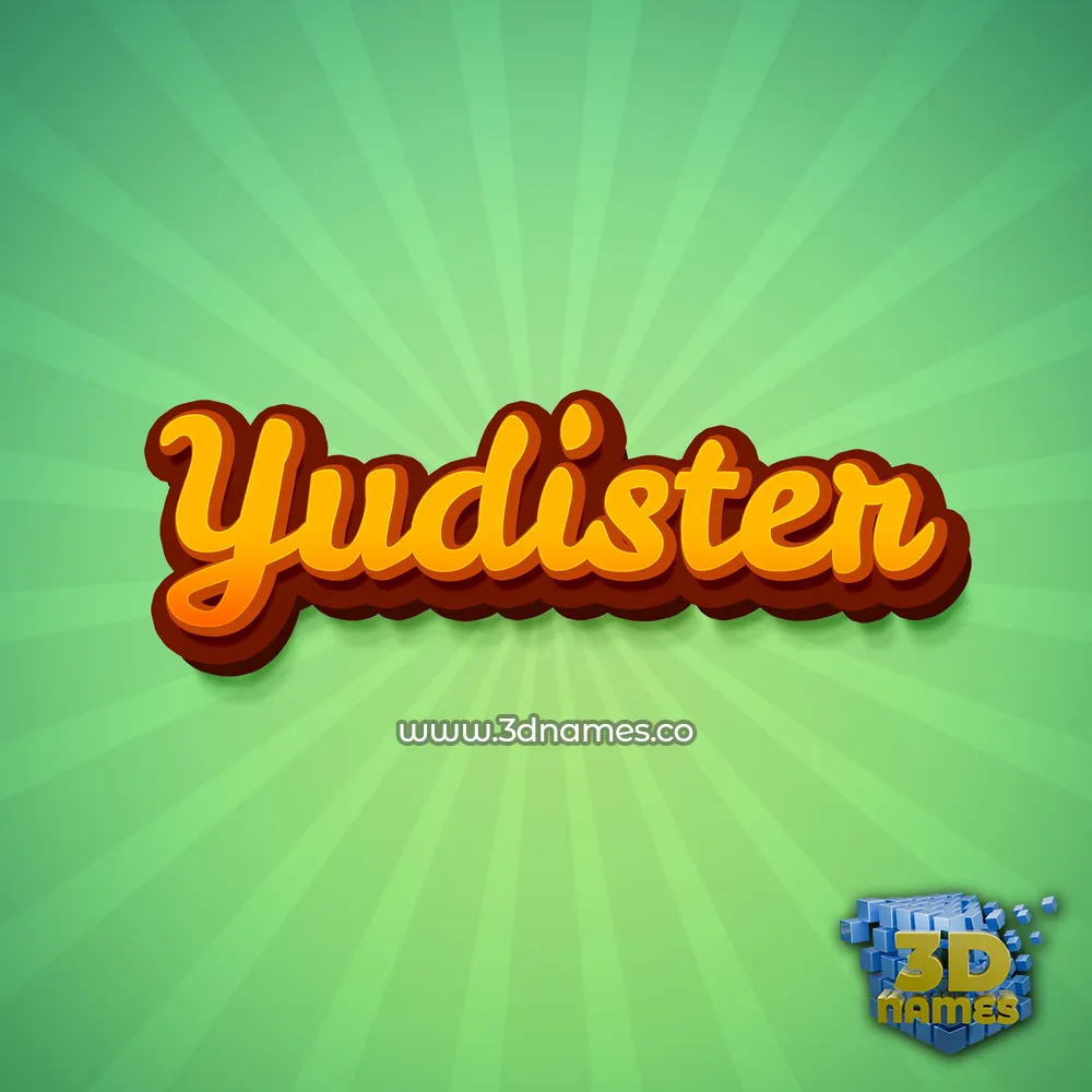 yudister in Green Rays style - 3D name wallpaper