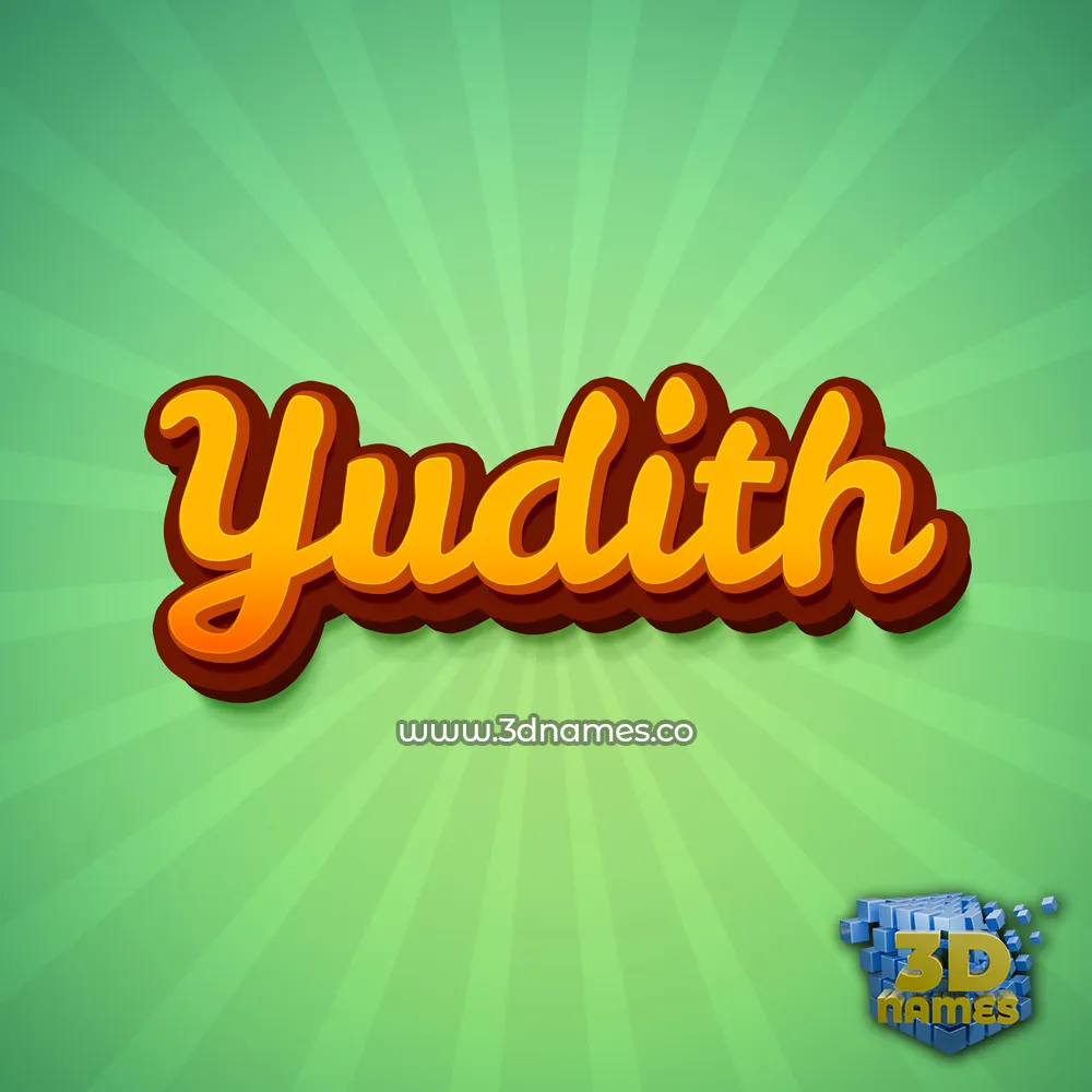 yudith in Green Rays style - 3D name wallpaper