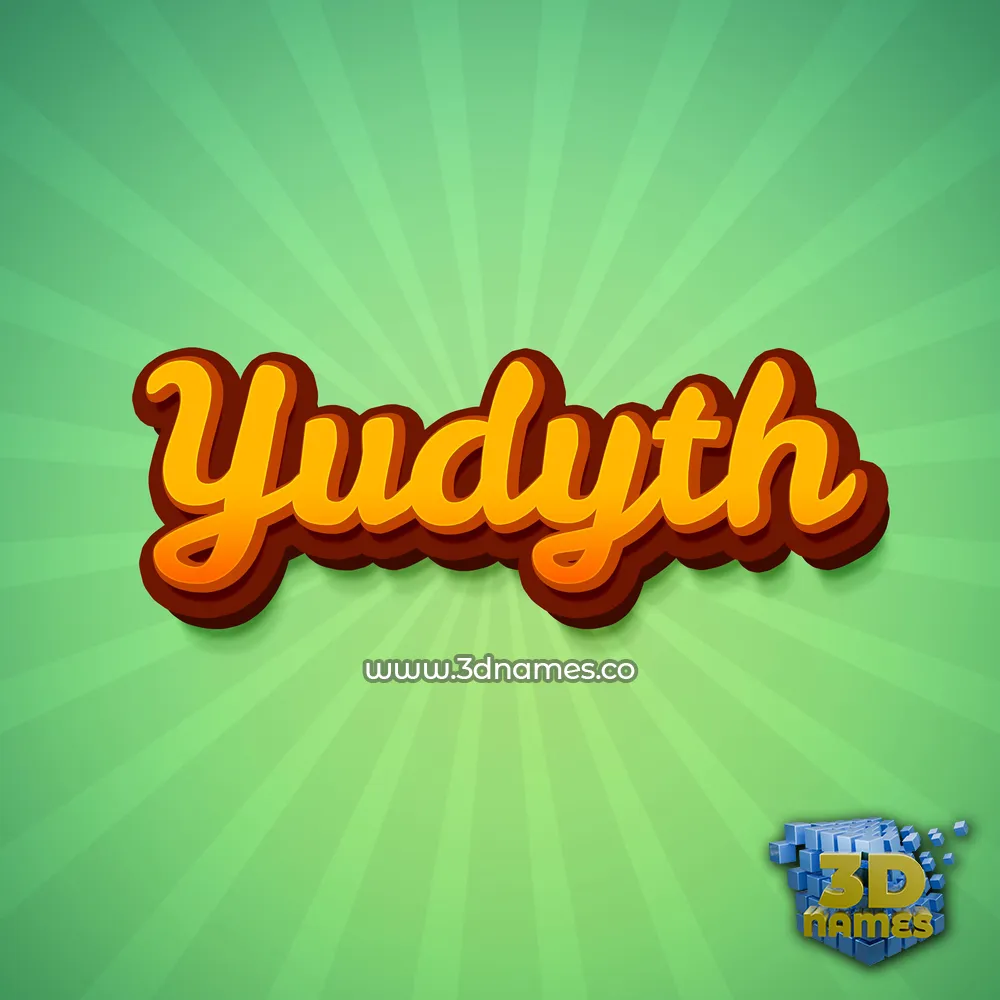 yudyth in Green Rays style - 3D name wallpaper