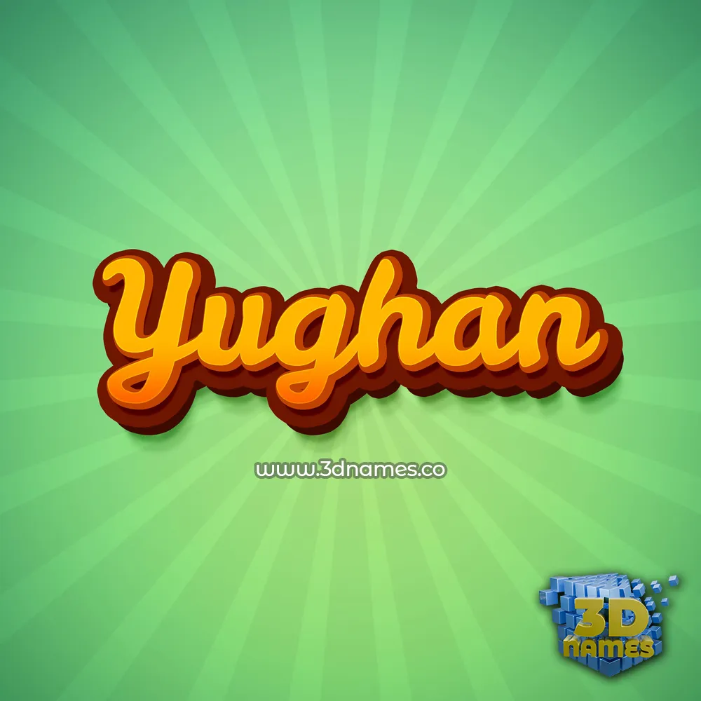yughan in Green Rays style - 3D name wallpaper