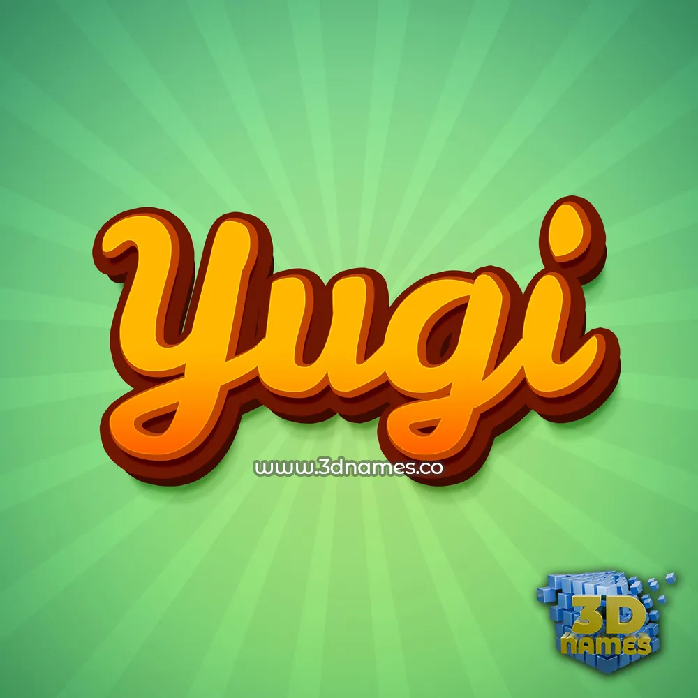 yugi in Green Rays style - 3D name wallpaper