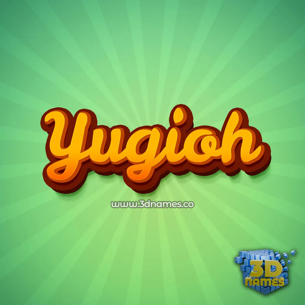 yugioh in Green Rays style - 3D name wallpaper