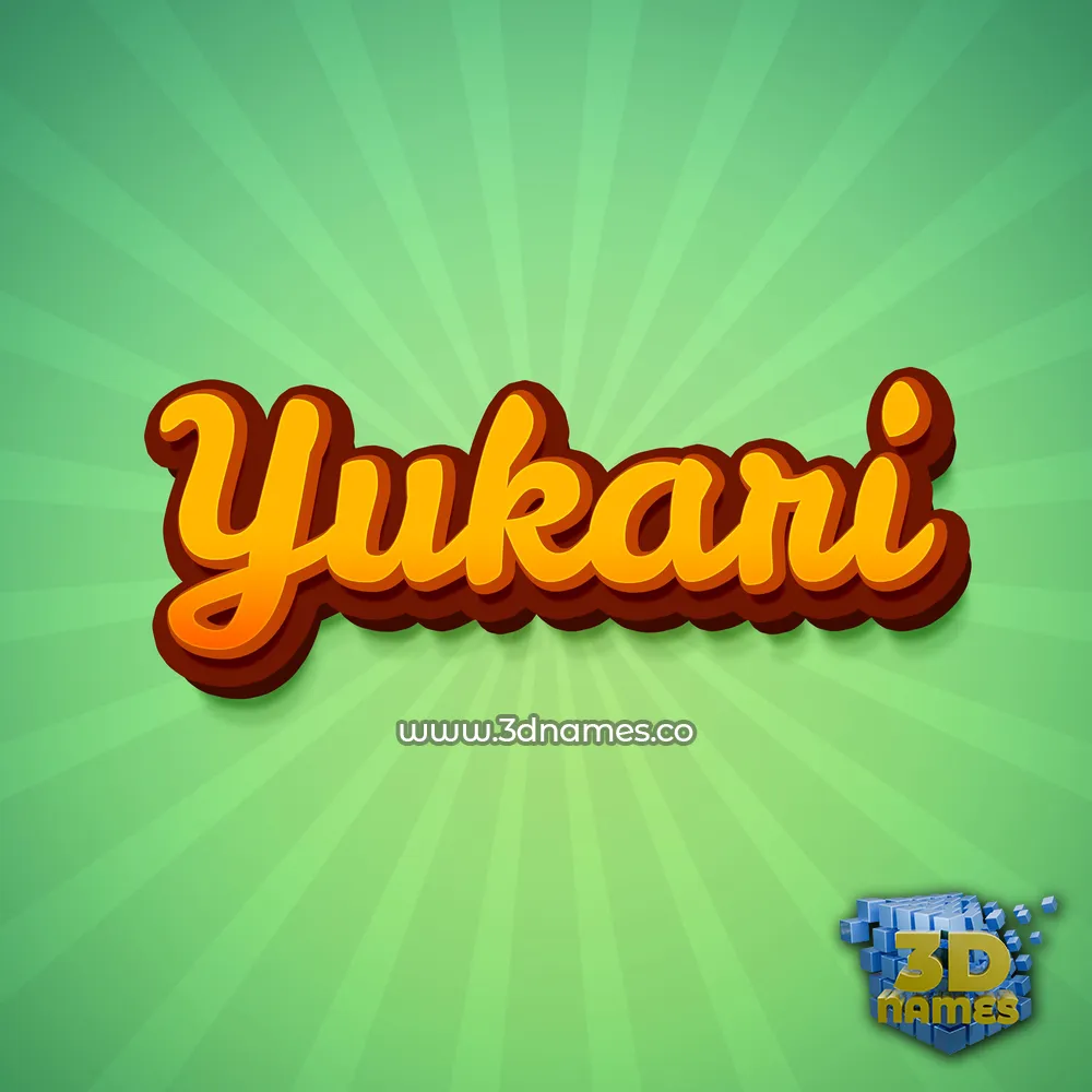 yukari in Green Rays style - 3D name wallpaper