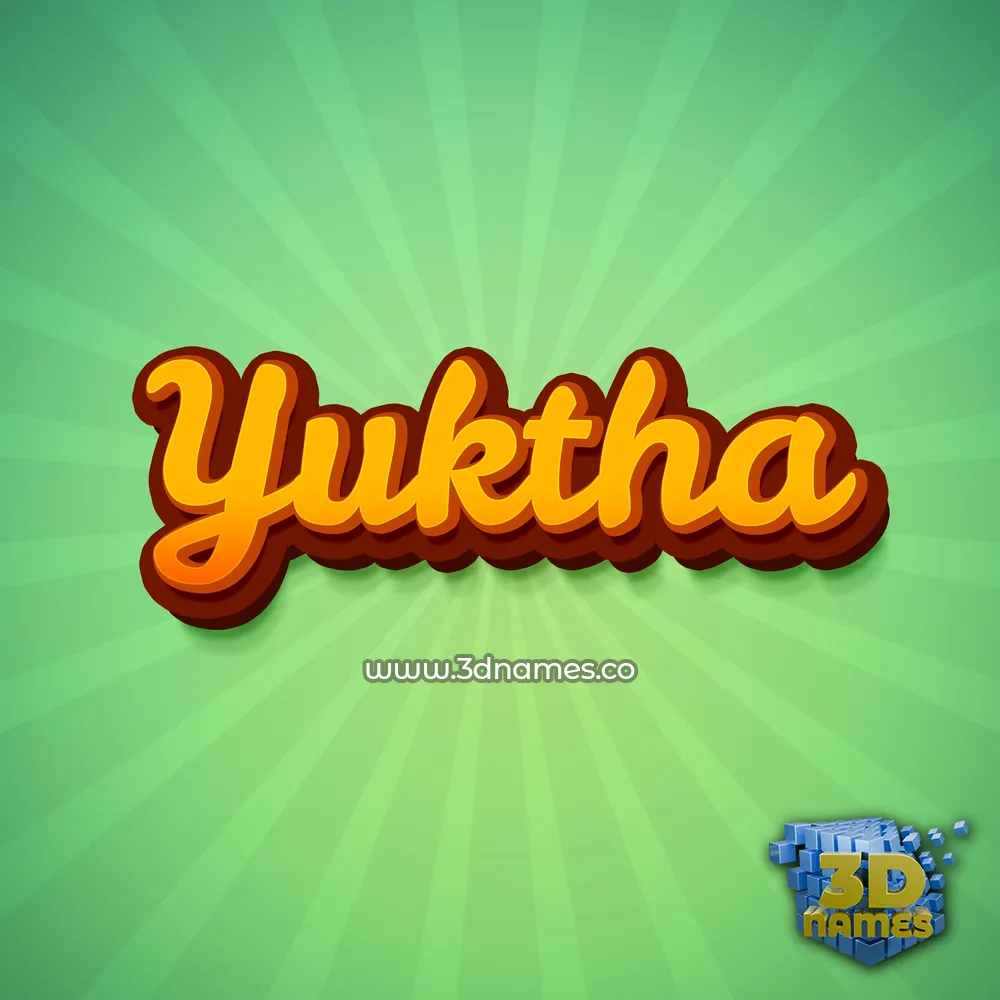 yuktha in Green Rays style - 3D name wallpaper