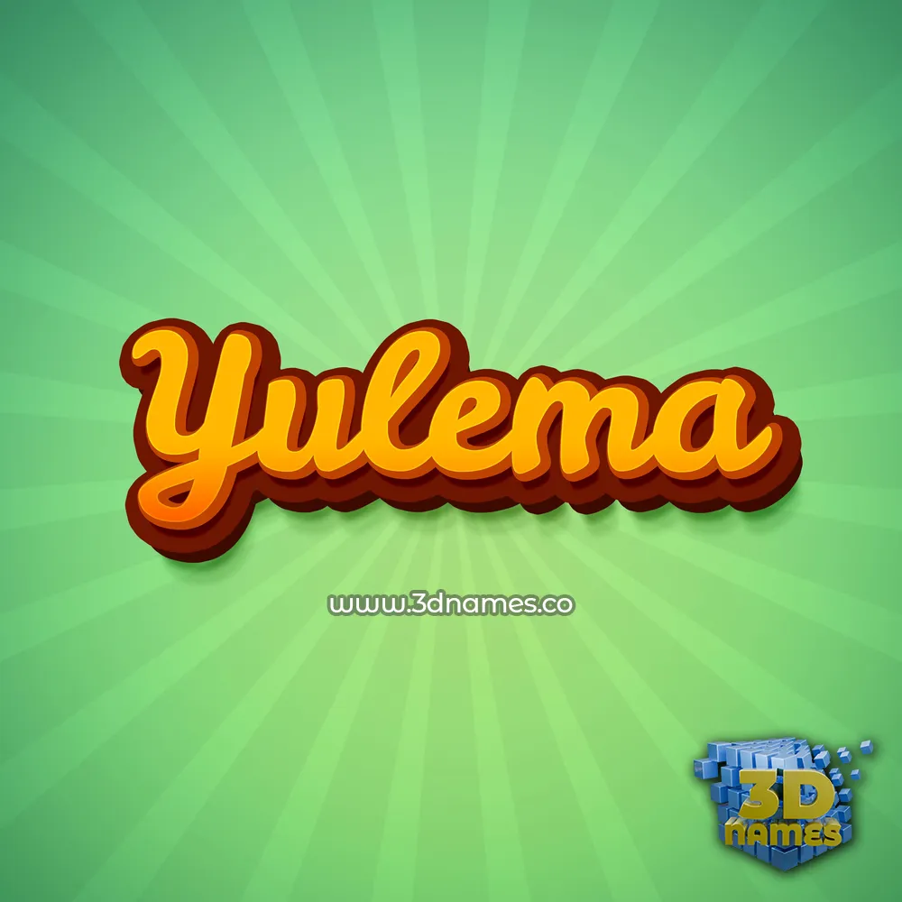yulema in Green Rays style - 3D name wallpaper