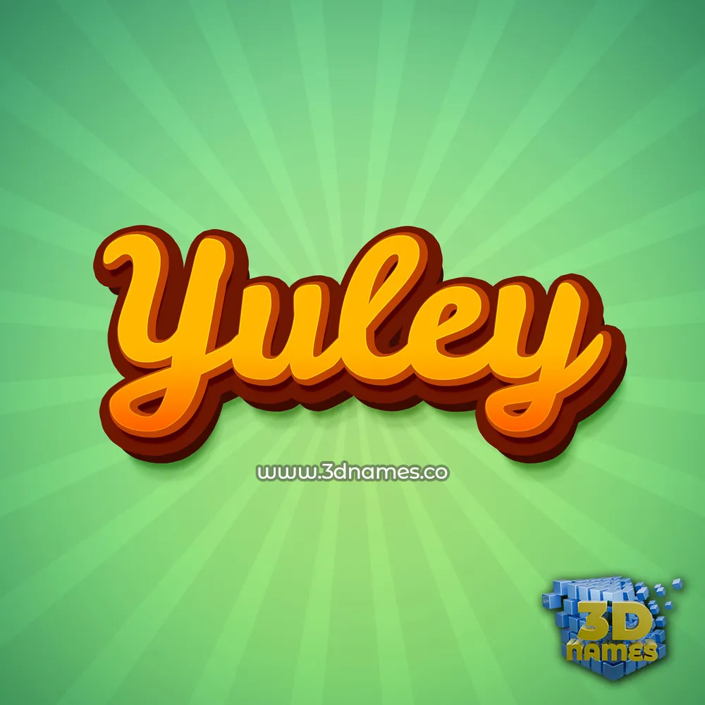yuley in Green Rays style - 3D name wallpaper