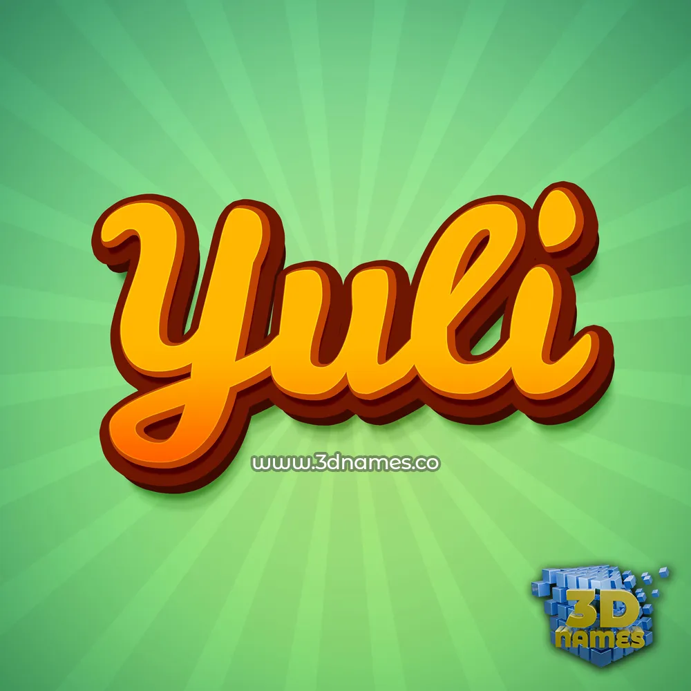 yuli in Green Rays style - 3D name wallpaper