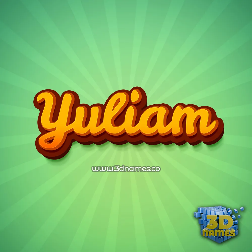 yuliam in Green Rays style - 3D name wallpaper
