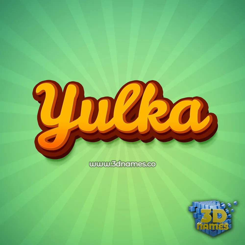 yulka in Green Rays style - 3D name wallpaper