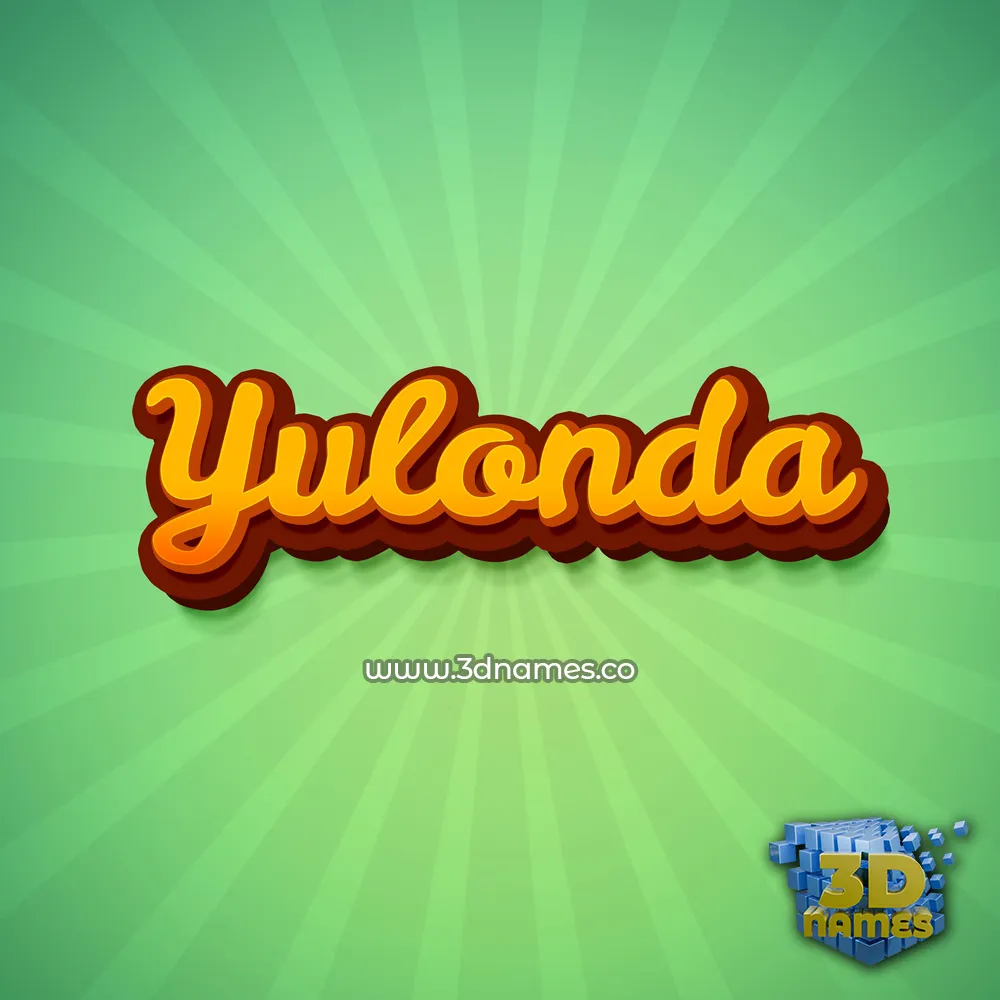 yulonda in Green Rays style - 3D name wallpaper