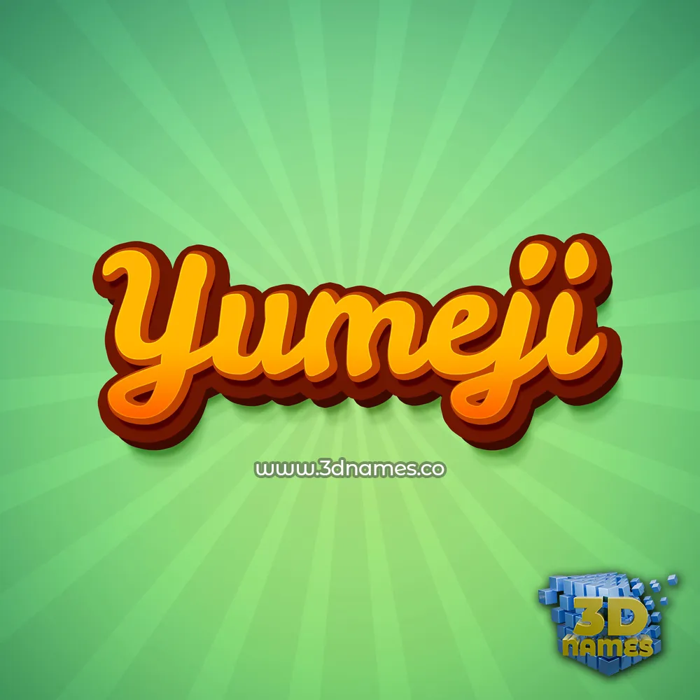 yumeji in Green Rays style - 3D name wallpaper