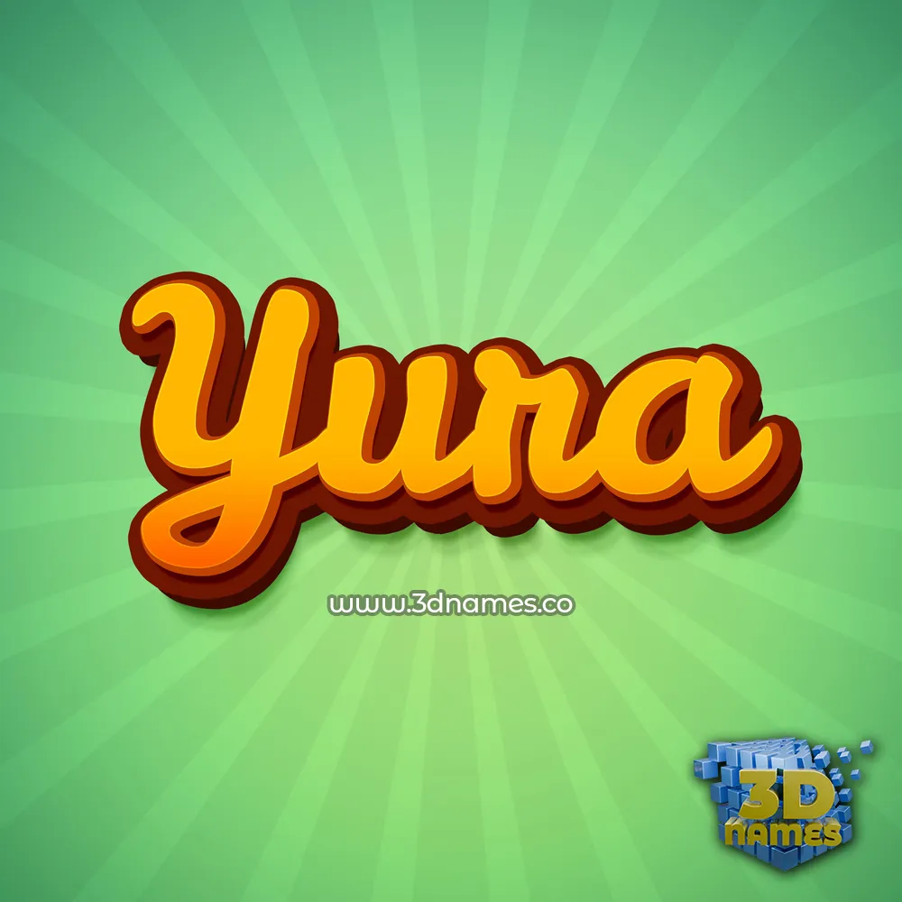 yura in Green Rays style - 3D name wallpaper