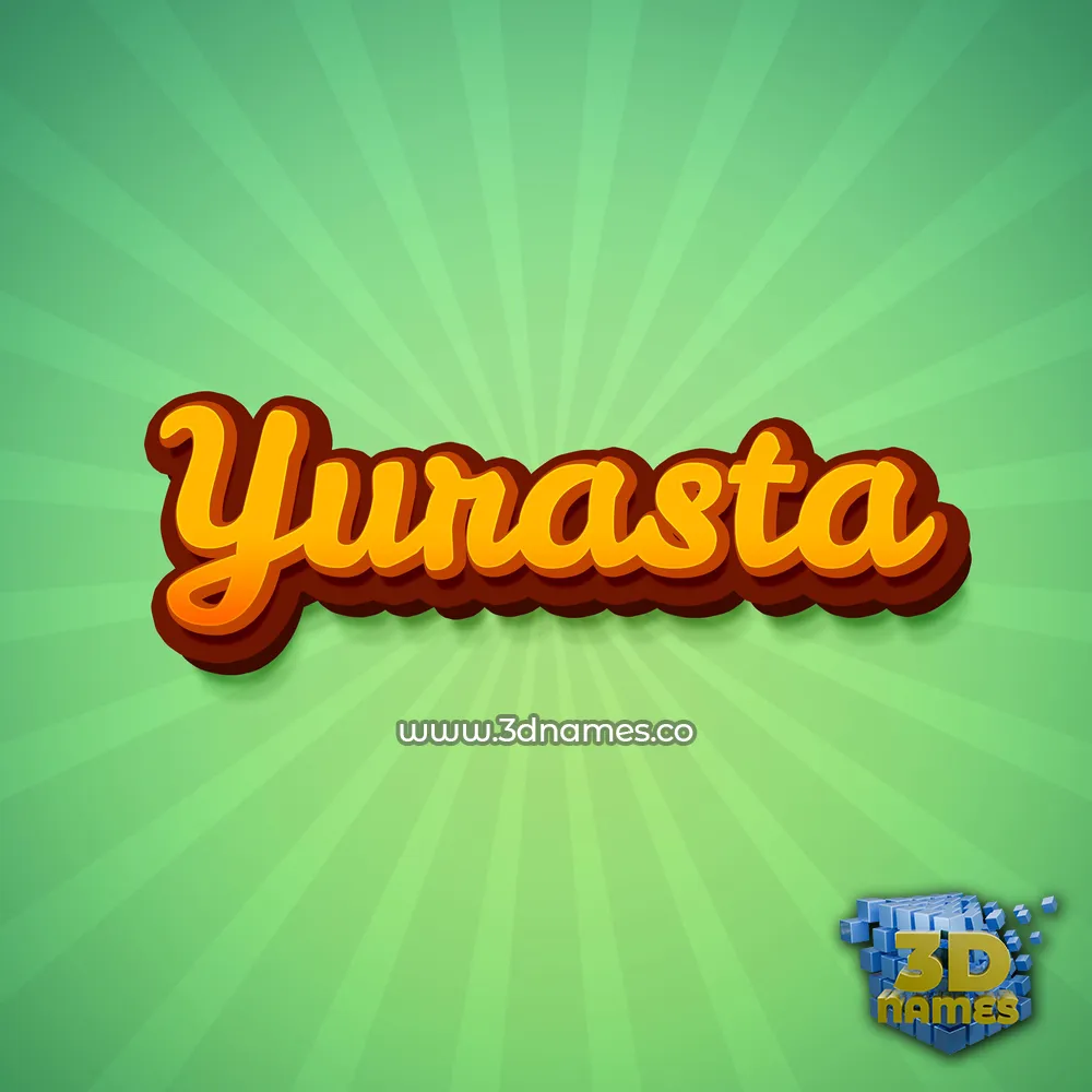 yurasta in Green Rays style - 3D name wallpaper