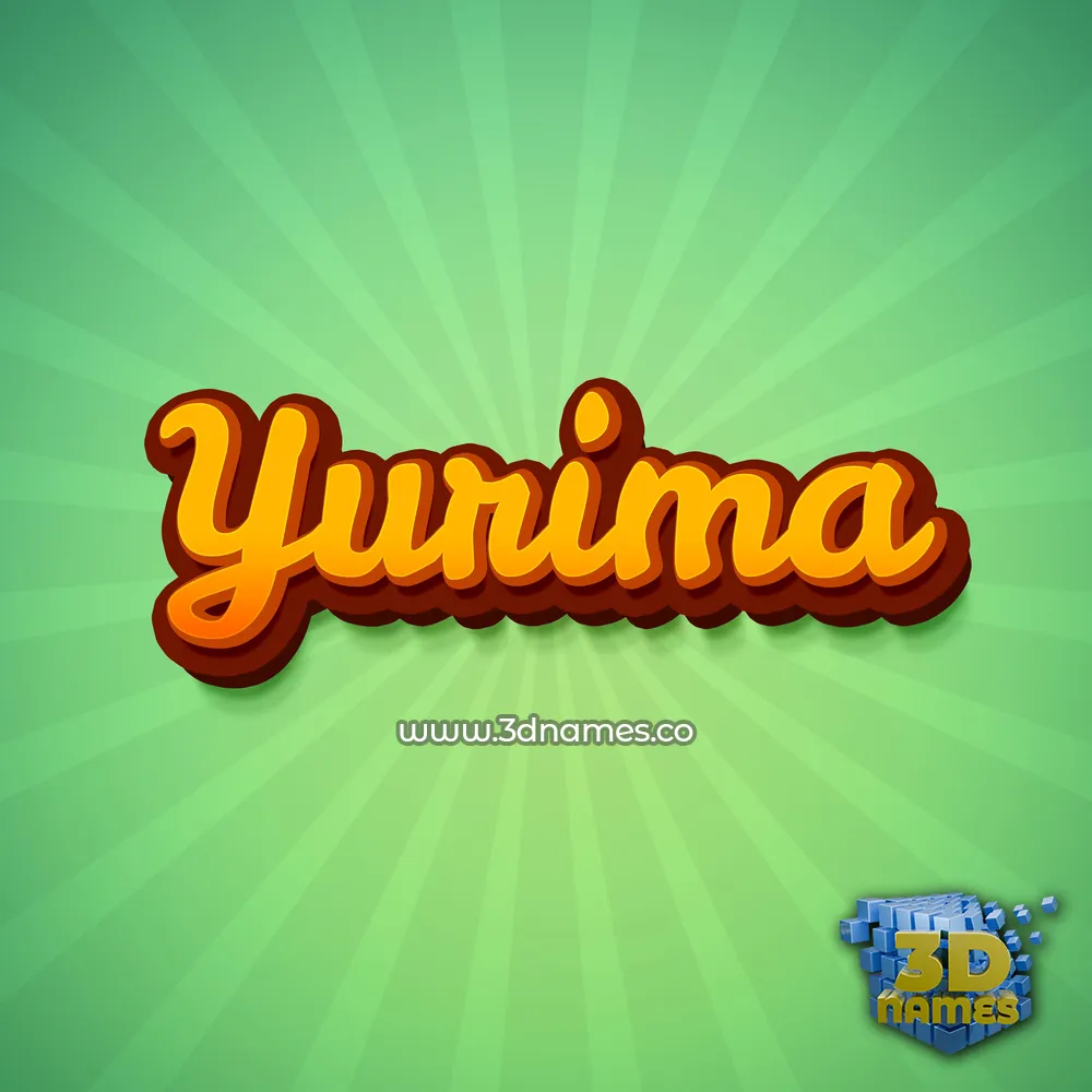 yurima in Green Rays style - 3D name wallpaper