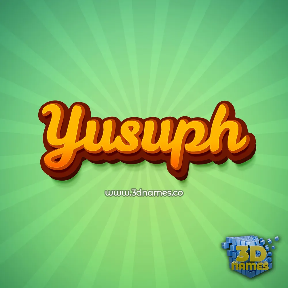 yusuph in Green Rays style - 3D name wallpaper