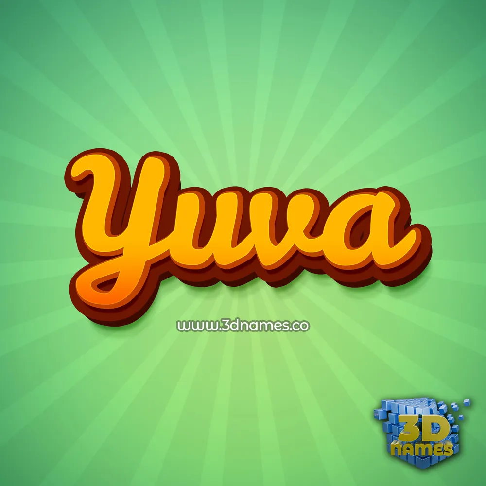 yuva in Green Rays style - 3D name wallpaper