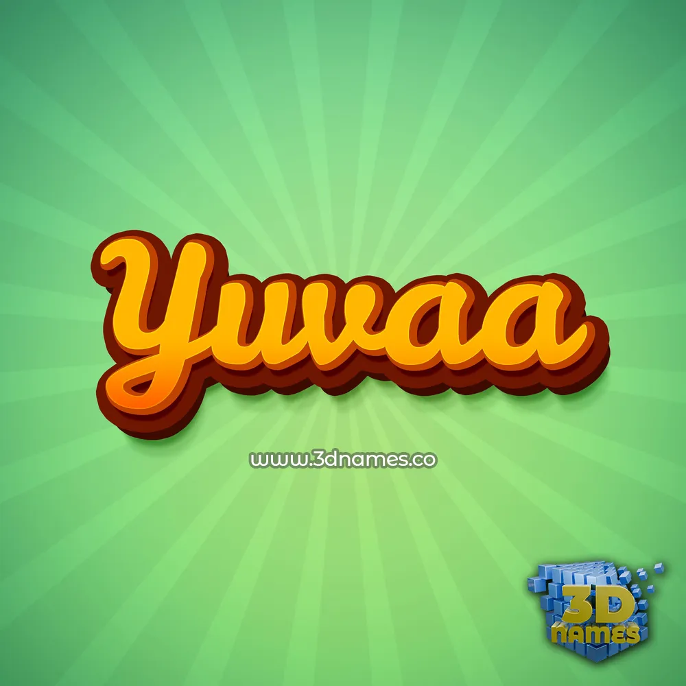 yuvaa in Green Rays style - 3D name wallpaper
