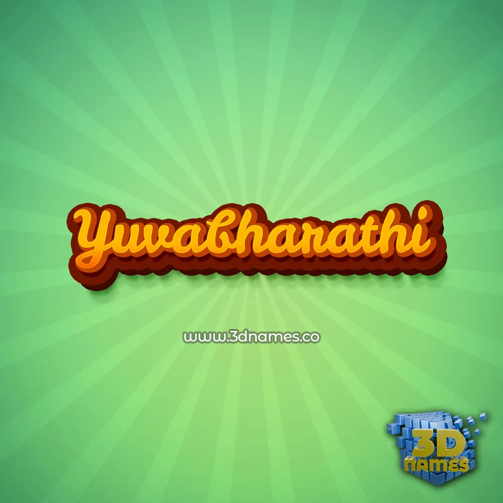 yuvabharathi in Green Rays style - 3D name wallpaper