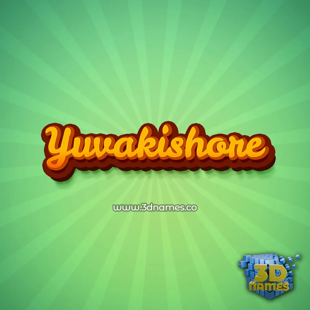 yuvakishore in Green Rays style - 3D name wallpaper