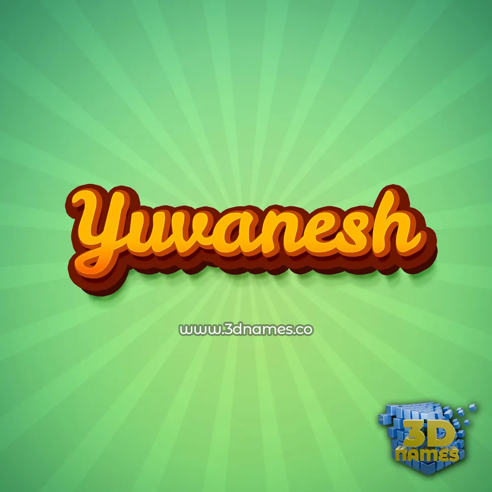 yuvanesh in Green Rays style - 3D name wallpaper