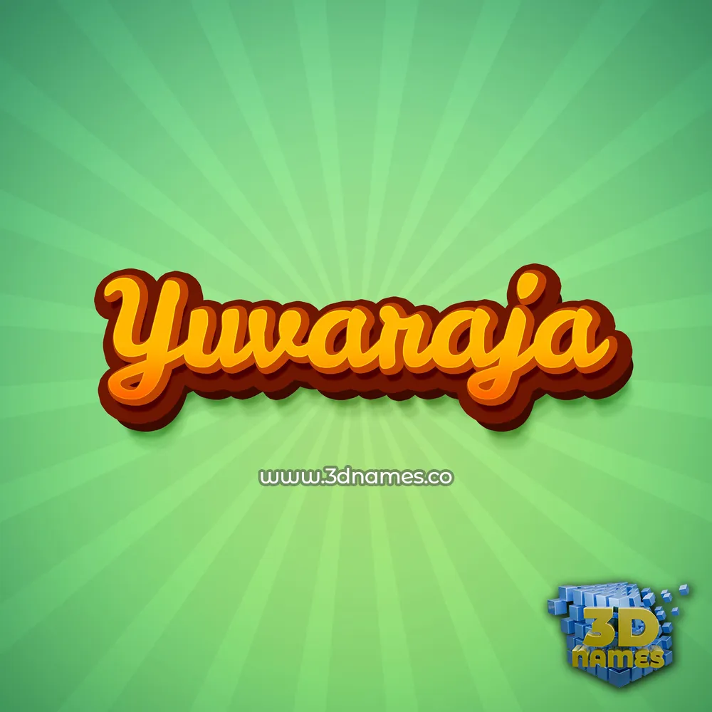 yuvaraja in Green Rays style - 3D name wallpaper