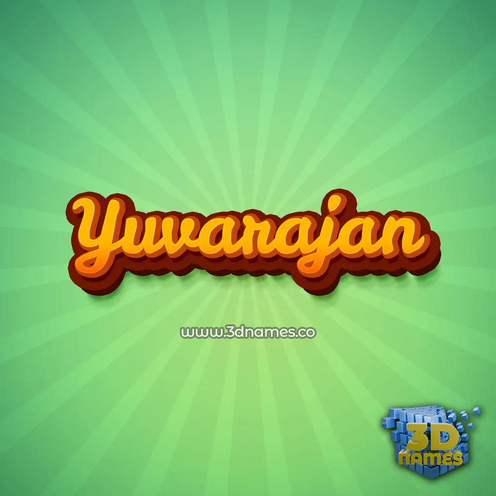 yuvarajan in Green Rays style - 3D name wallpaper