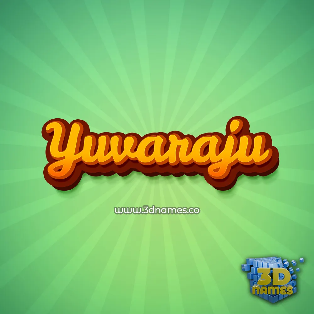yuvaraju in Green Rays style - 3D name wallpaper