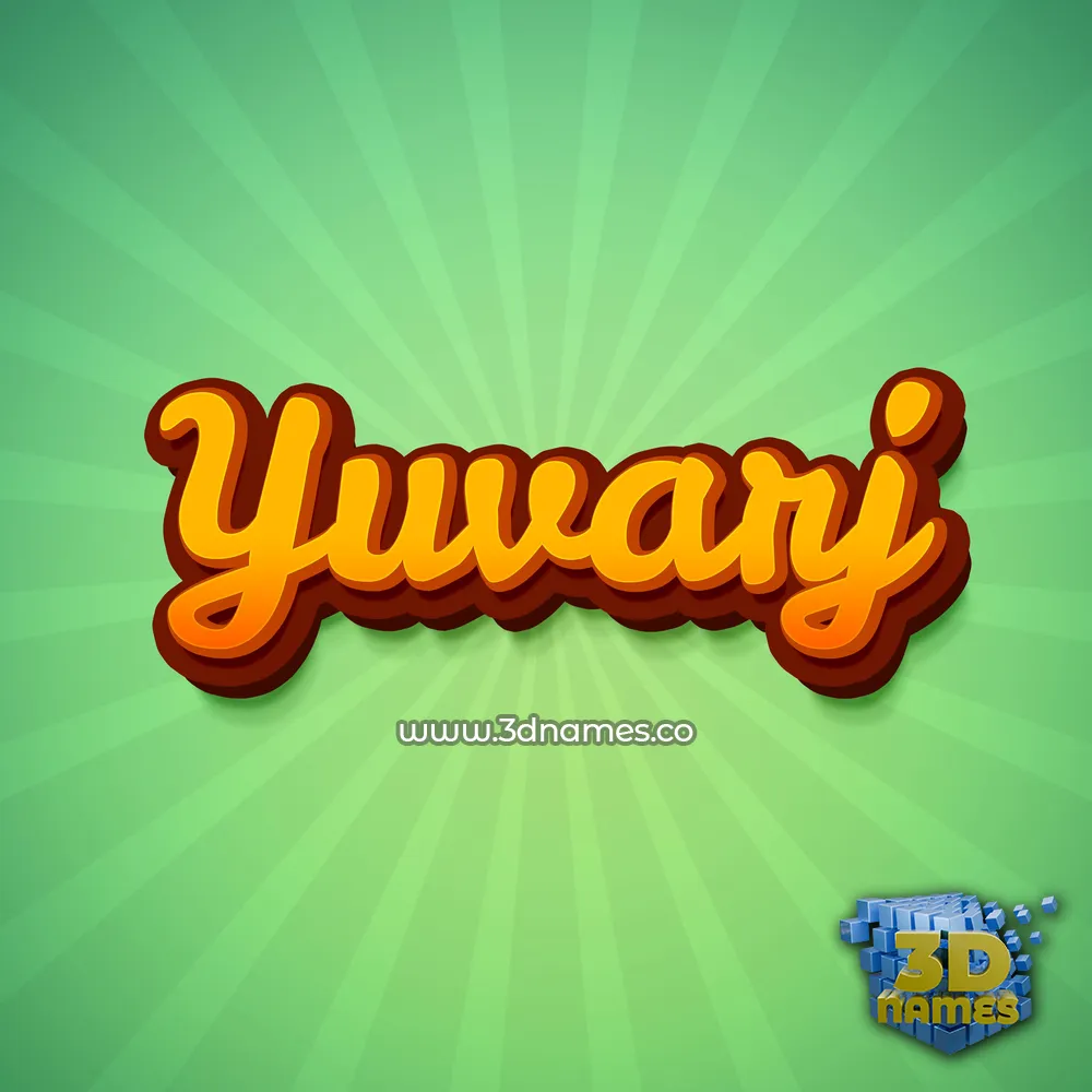yuvarj in Green Rays style - 3D name wallpaper