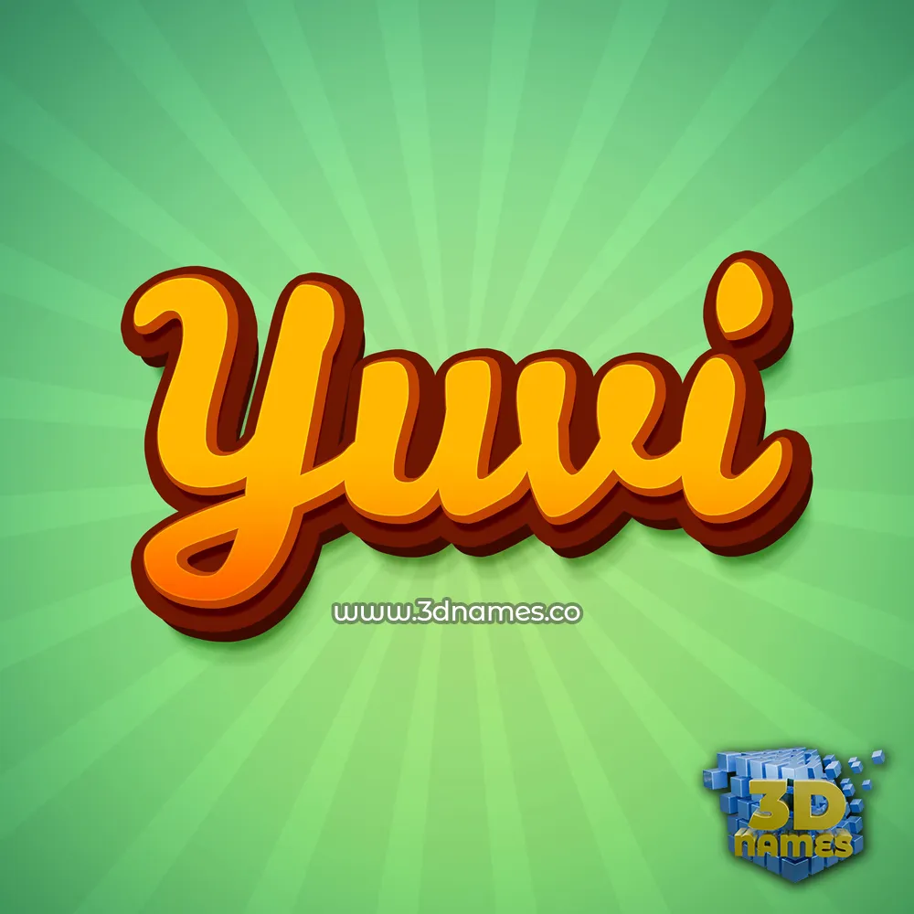 yuvi in Green Rays style - 3D name wallpaper