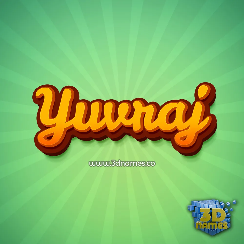 yuvraj in Green Rays style - 3D name wallpaper