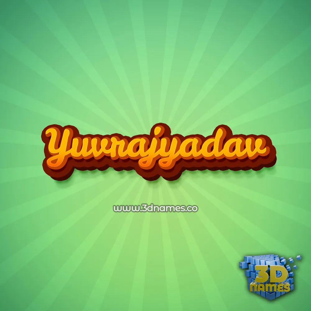 yuvrajyadav in Green Rays style - 3D name wallpaper