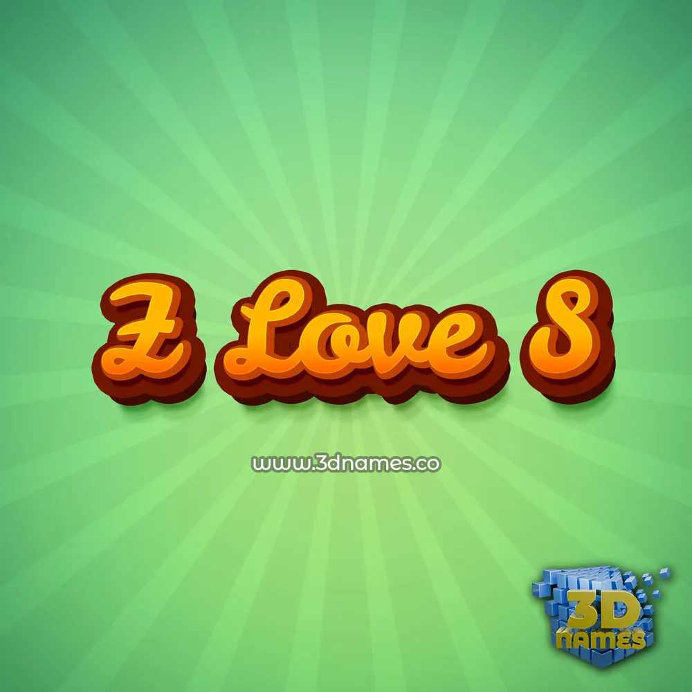 z love s in Green Rays style - 3D name wallpaper